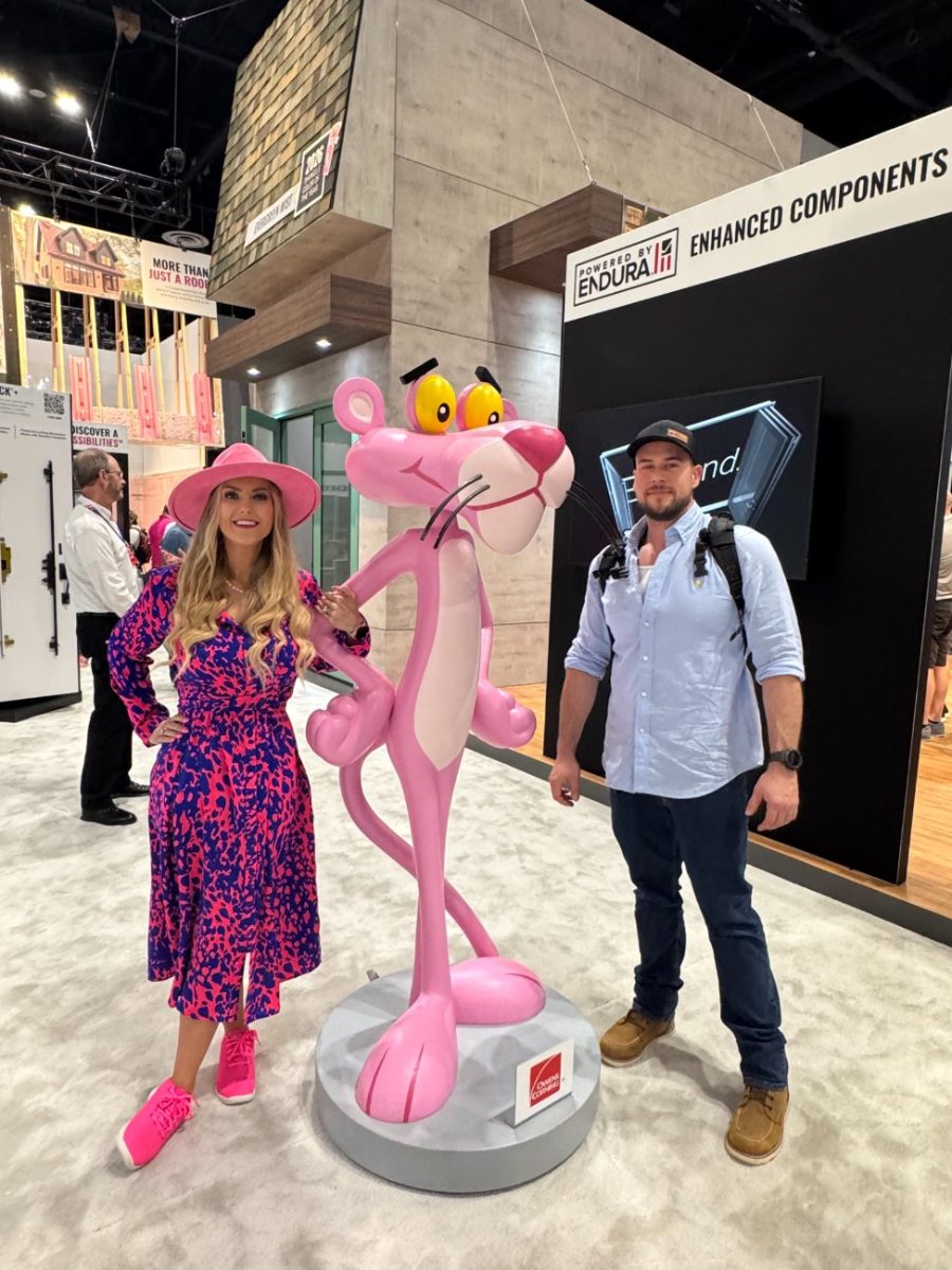 Stefanie and Ben Couch at an industry trade show