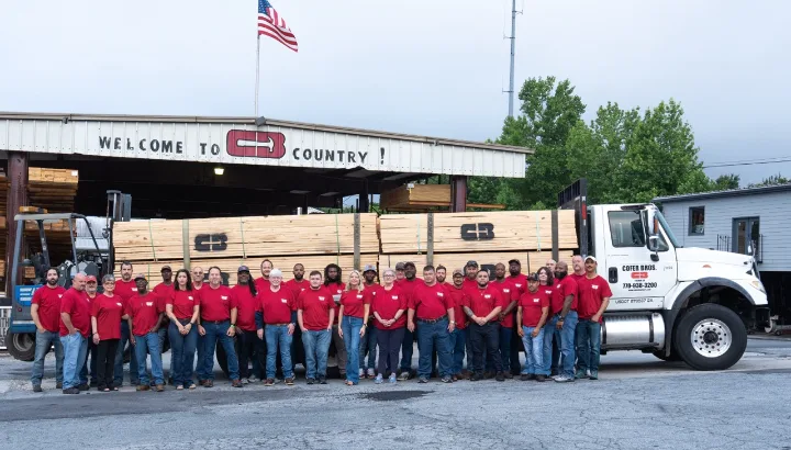 Cofer Brothers lumberyard team in Tucker, Georgia