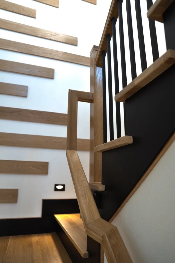 Finished custom home interior detail
