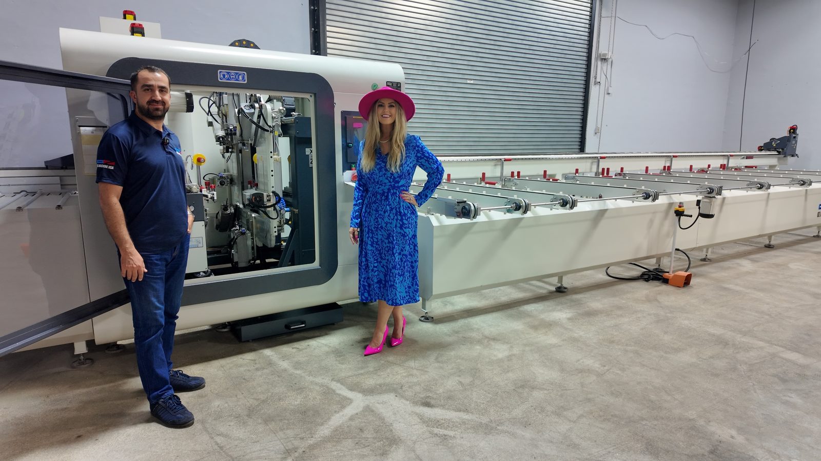 Stefanie Couch with OZ Machine USA machinery