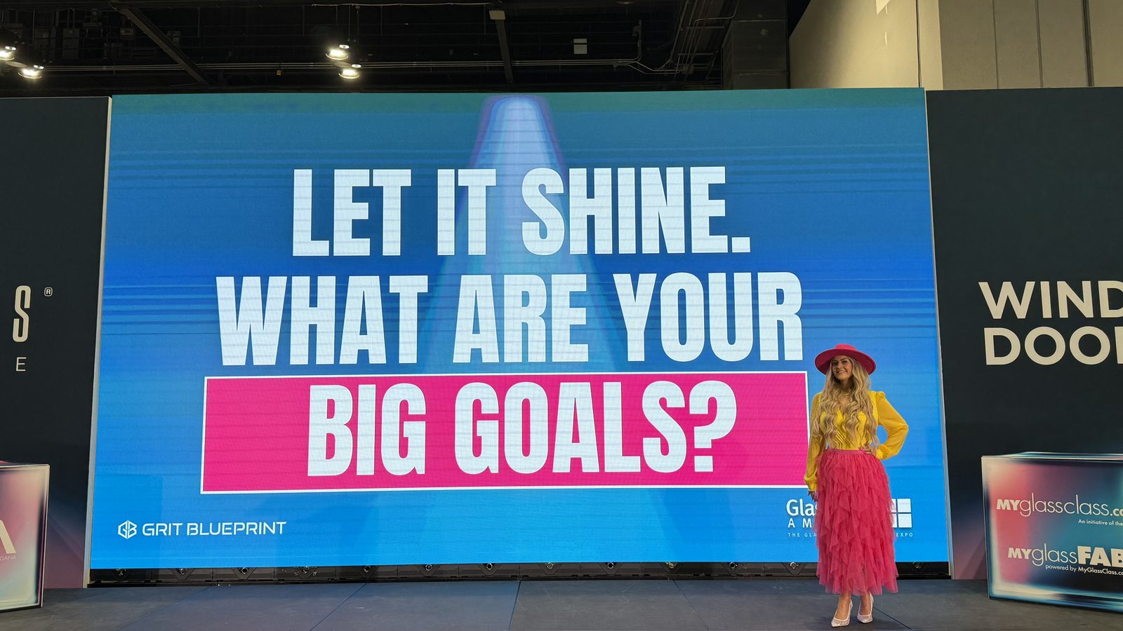 Stefanie Couch on the GlassBuild America keynote stage