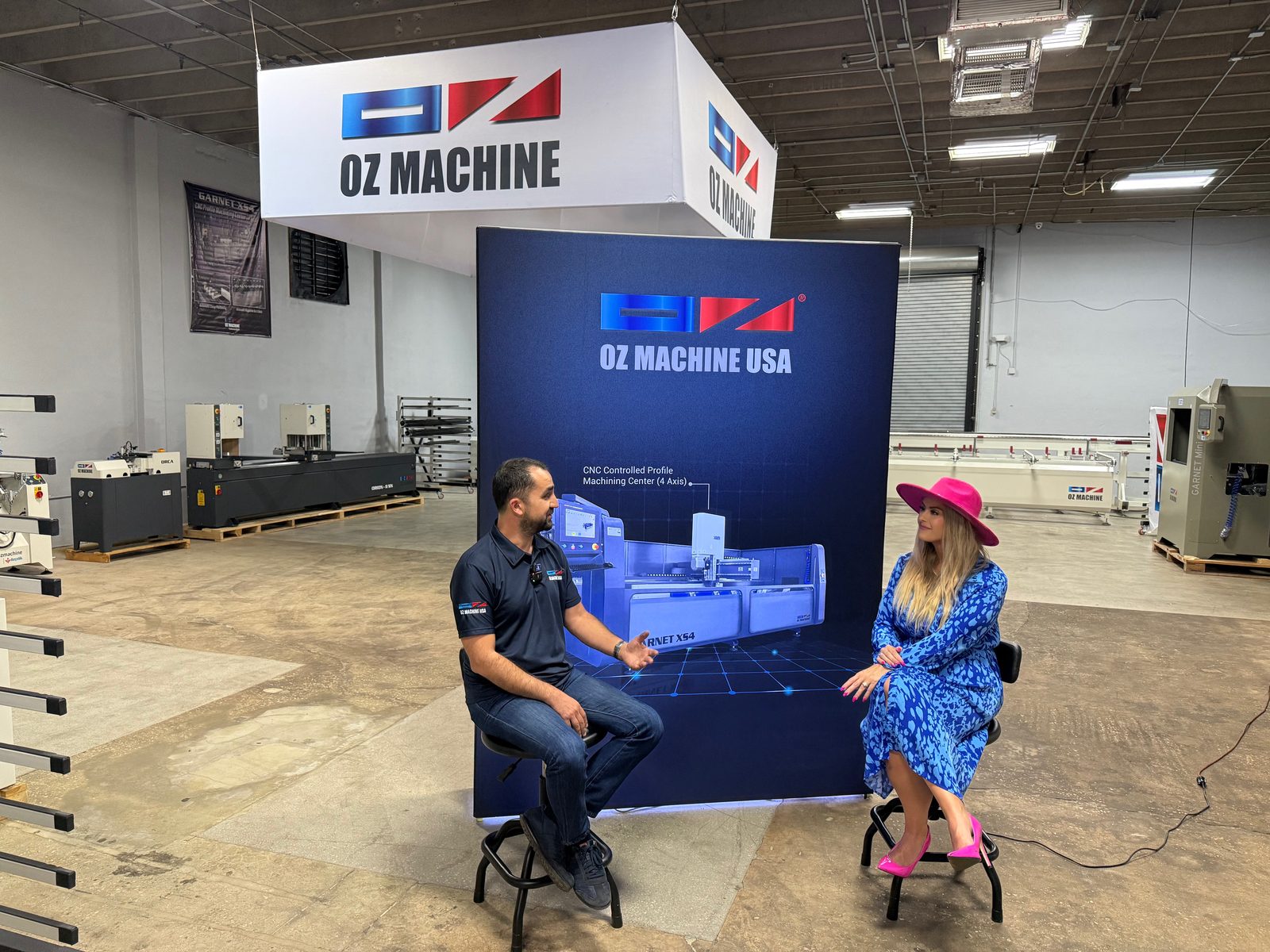Stefanie Couch interviewing OZ Machine USA on the Florida production trip