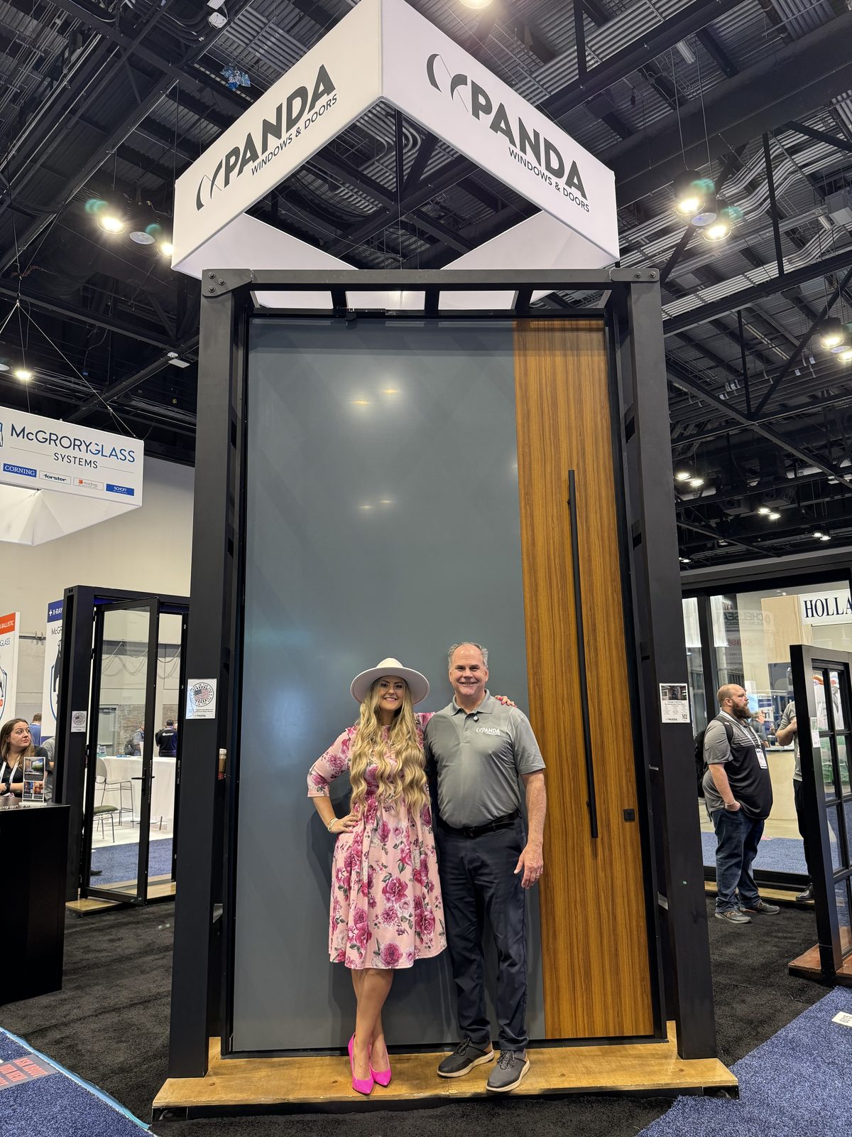 Stefanie Couch at the Panda Windows and Doors booth at GlassBuild
