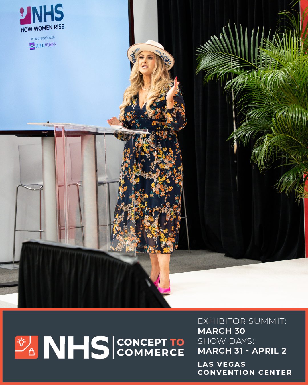 Stefanie Couch keynoting How Women Rise at NHS C2C