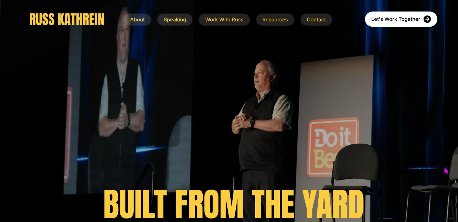 Russ Kathrein executive brand website homepage designed by Grit Blueprint