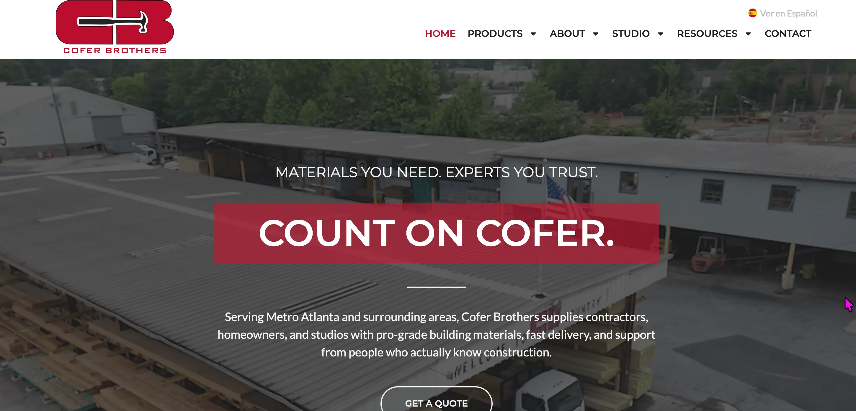 Cofer Brothers website built by Grit Blueprint