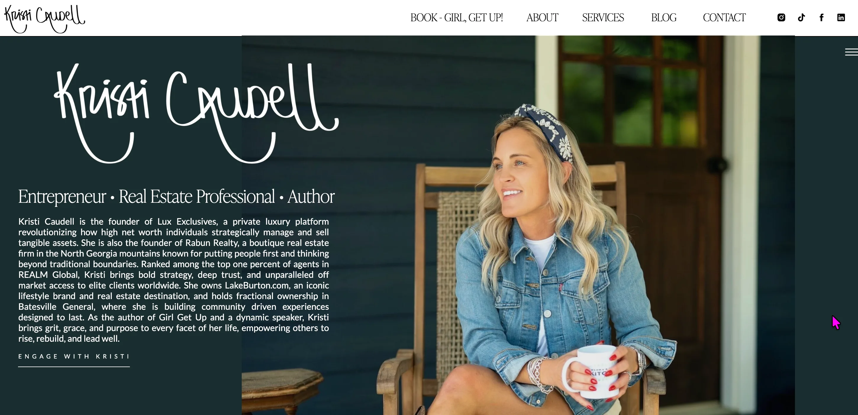 Kristi Caudell founder brand website built by Grit Blueprint