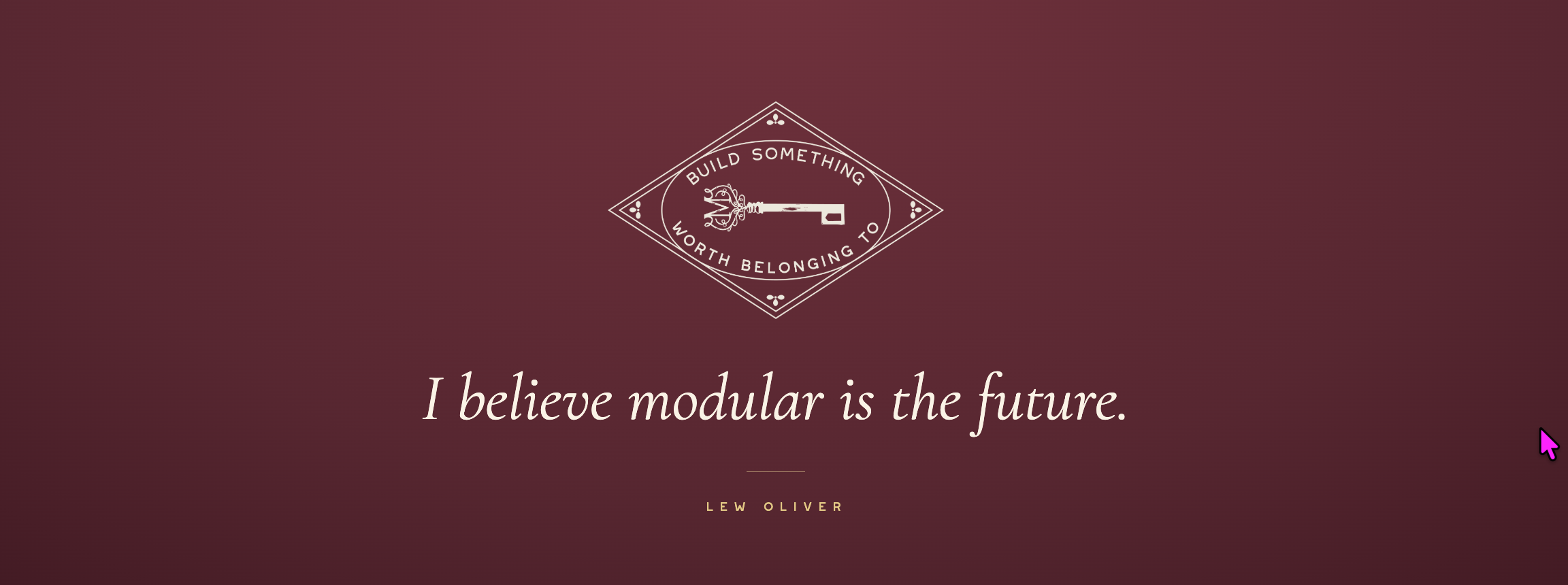 Founder belief moment on the website